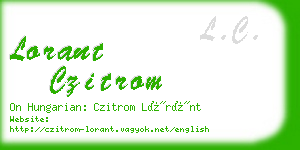 lorant czitrom business card